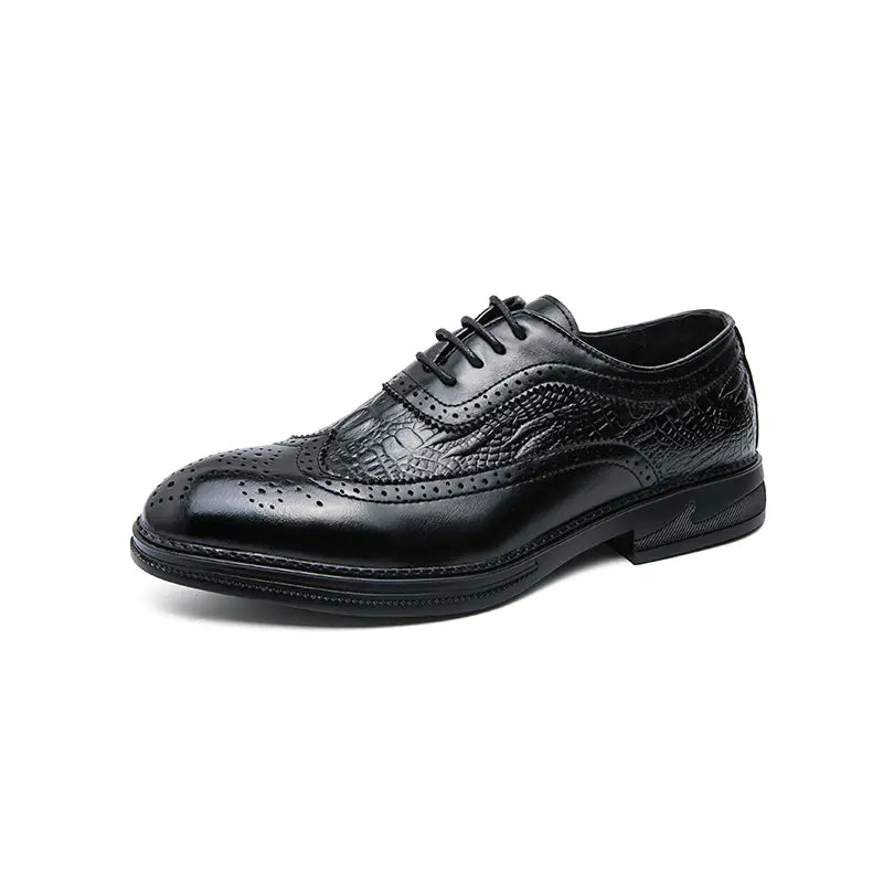 Men's British Crocodile Oxford Dress Shoes