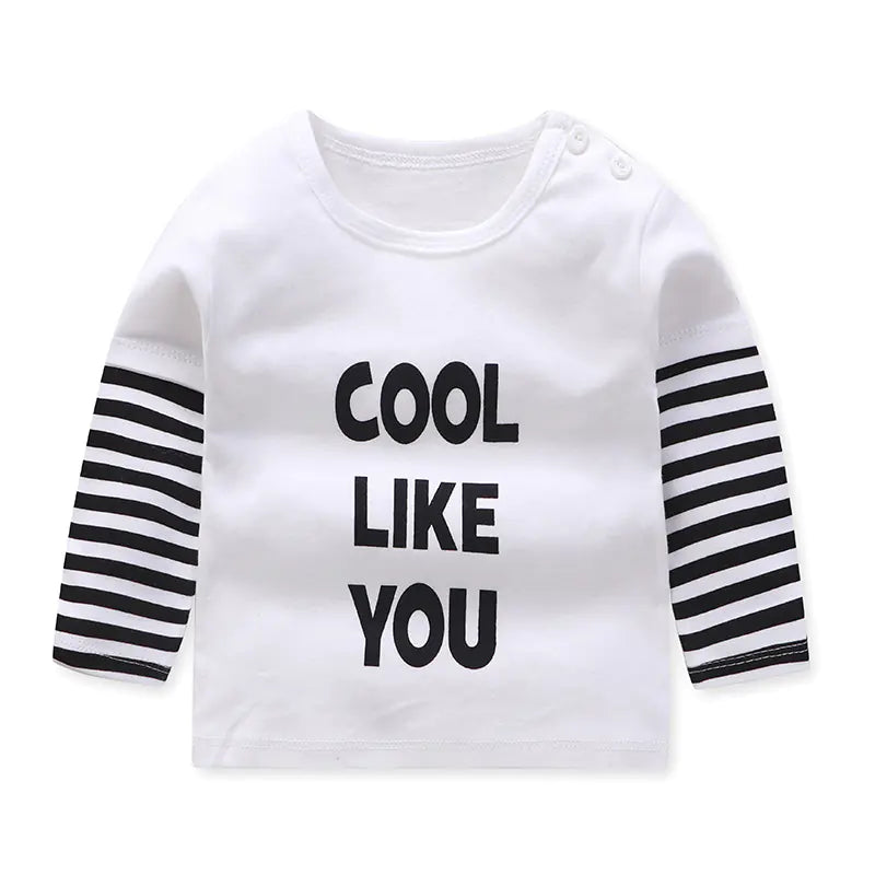 Children's Cotton Round Neck Raglan Sleeve Shirt