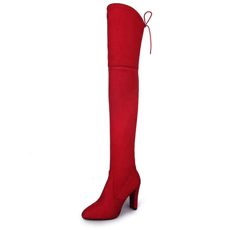 2020 Fashion Pointed Toe High Heel Over Knee Boots