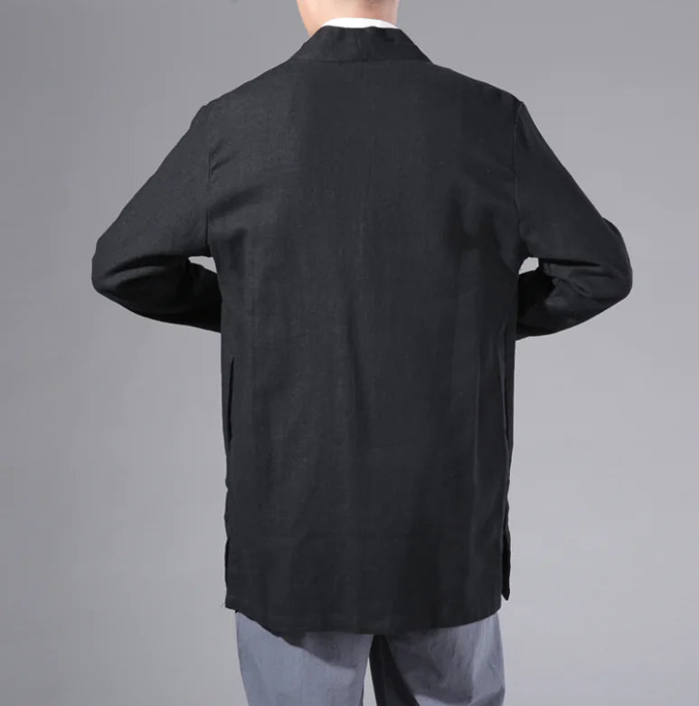 2019 Men’s Linen Autumn Vintage Chinese Style Cardigan
