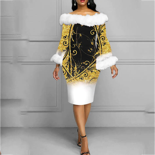 Christmas Women's Long Sleeve Fashion Dress