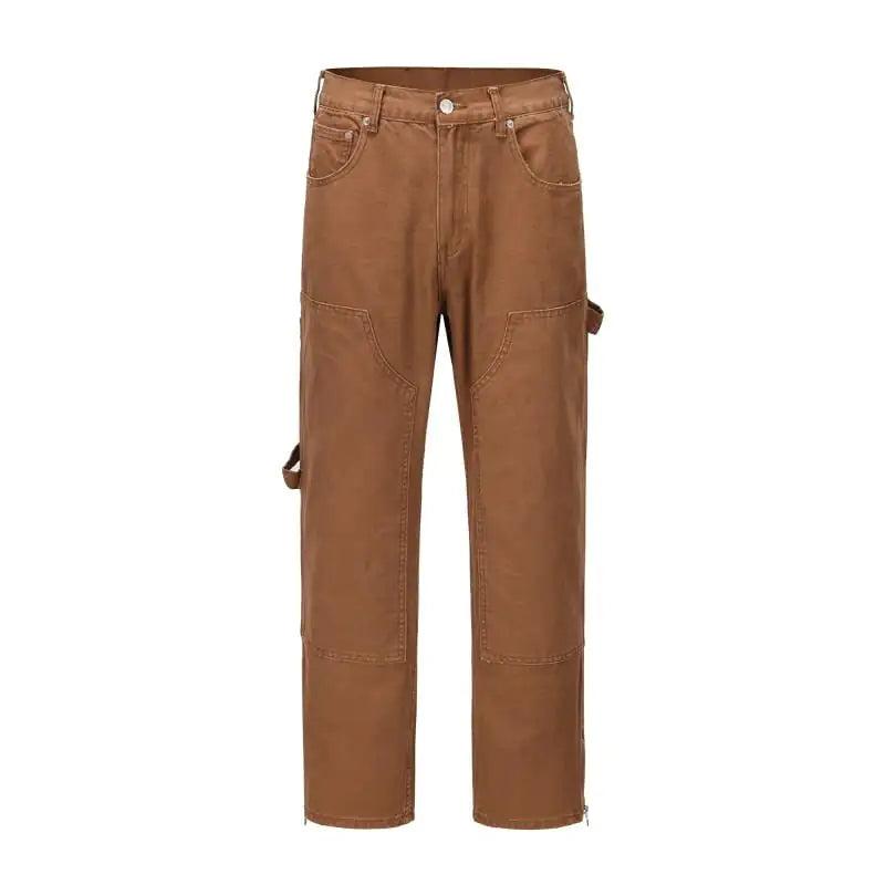 Chain Foot Cargo Loose Jeans