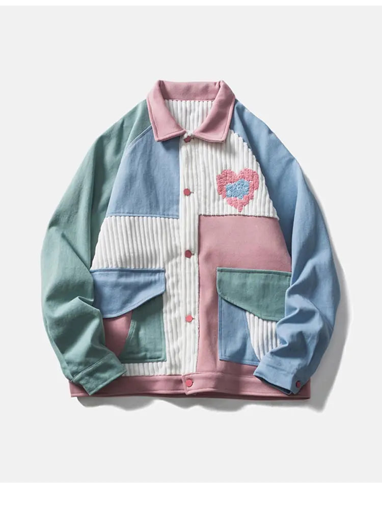 Women's Short Quilted Forest Cotton Jacket - Loose Fit