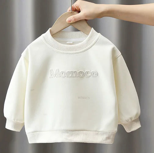Embroidered Cotton Sweatshirt Pullover for Kids