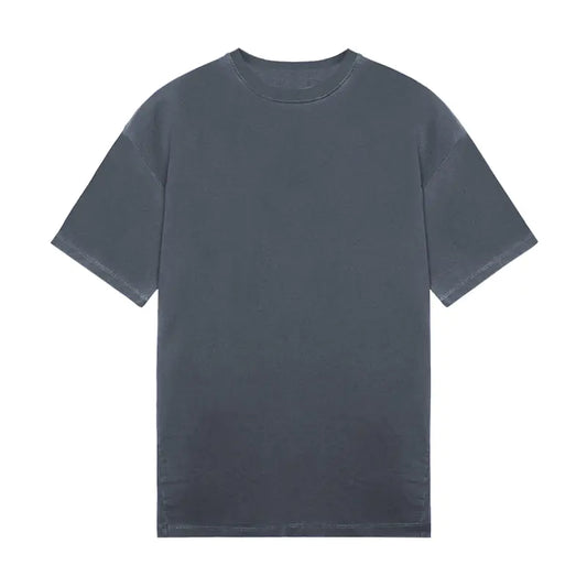 Men's Loose Fit Distressed T-Shirt - Round Neck, Short Sleeve