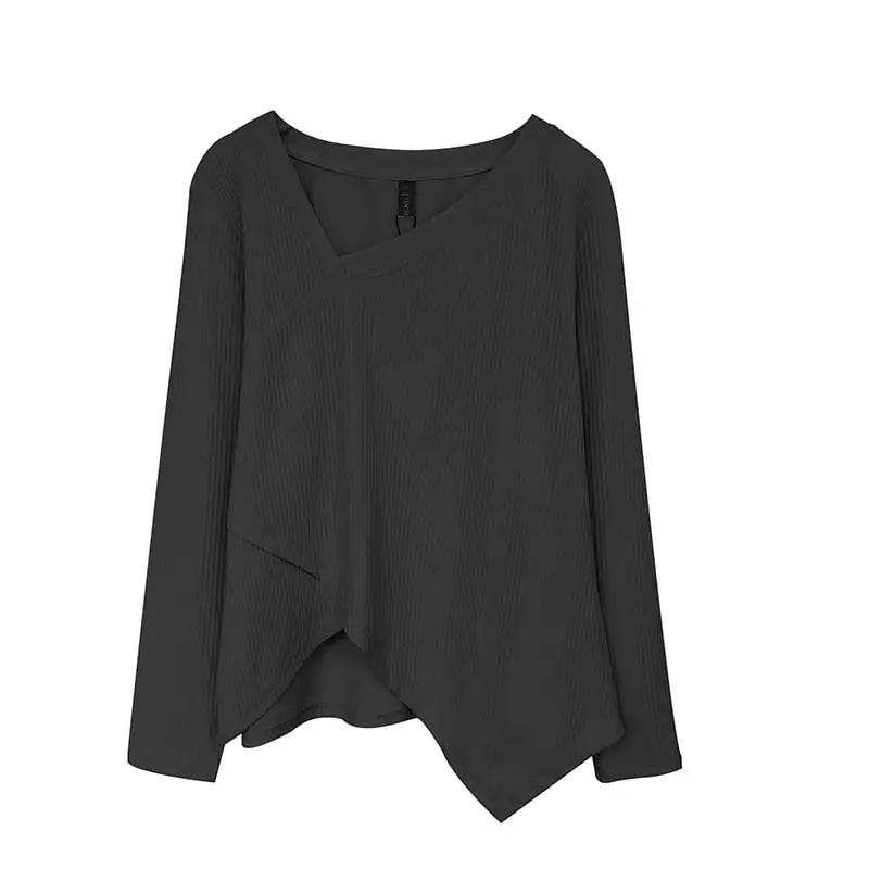 Women's Irregular Knit Age-Reducing Bottoming Shirt