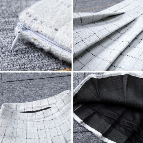 High Waist Slim Plaid Skirt for Women