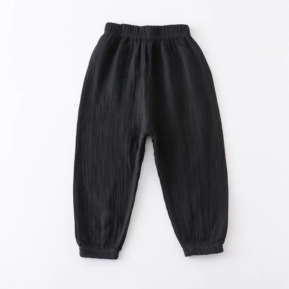 Children's Loose Cotton Linen Mosquito Pants