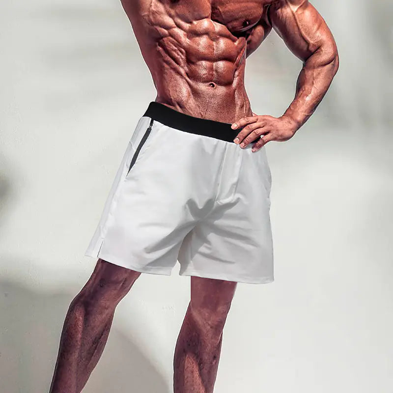 Men's Loose Fit Basketball Shorts with Zipper Pockets