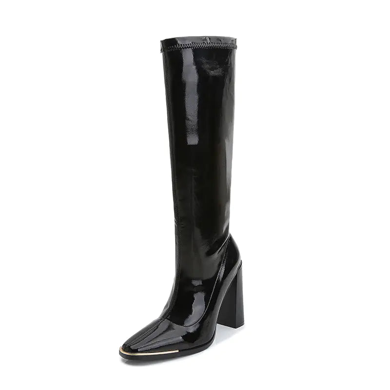 High-Tube Thick-Heeled Winter Boots for Kids