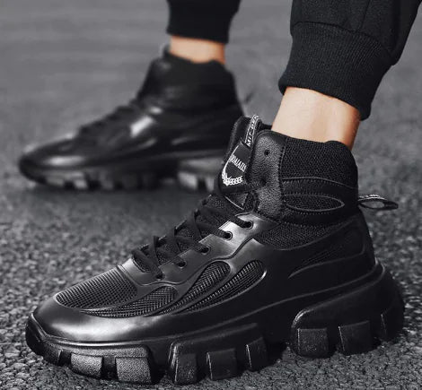 Thick-Soled Dad Sneakers - Casual High-Top Shoes