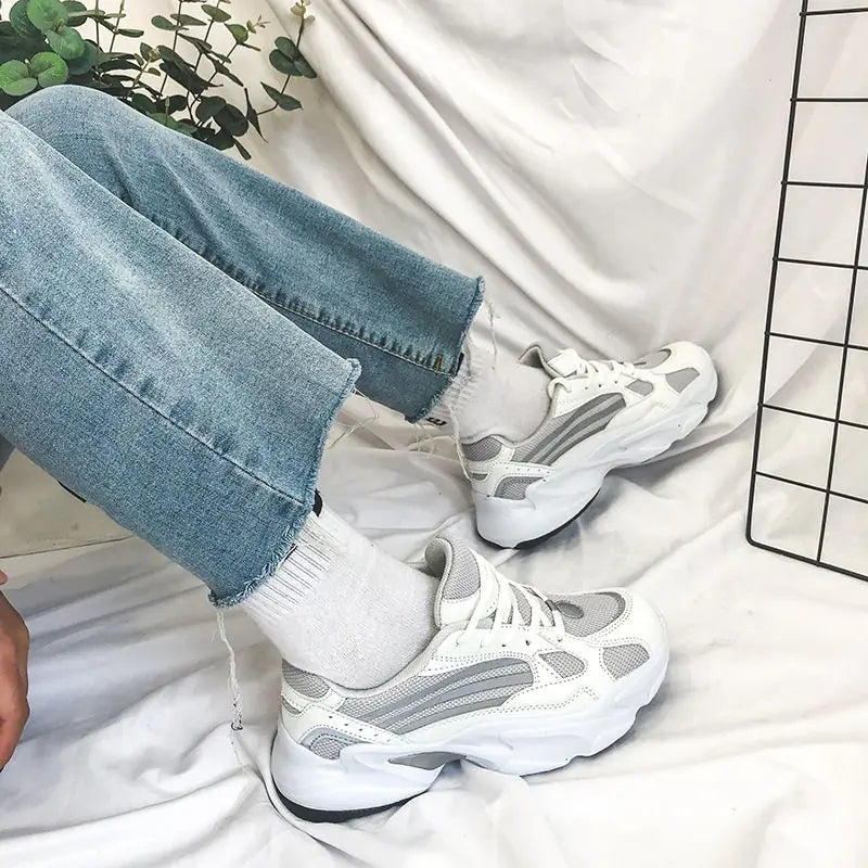 2019 Korean Ulzzang Thick Sole Retro Sneakers