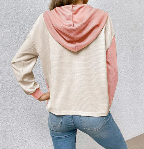 Women's Hooded Pullover Sweater for Spring & Autumn