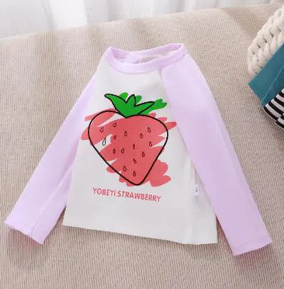 Children's Cotton Round Neck Raglan Sleeve Shirt