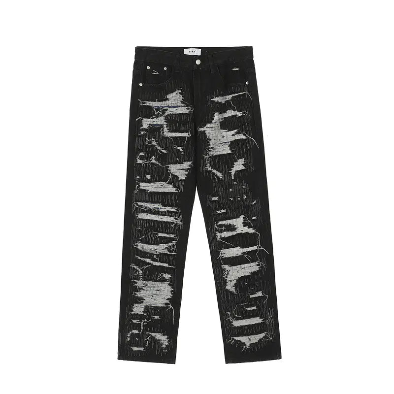 Ripped Straight Loose Casual Jeans