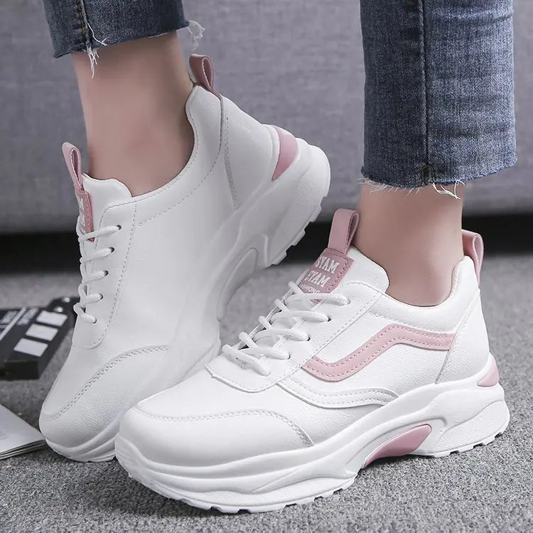Trendy Autumn Dad Sneakers - Versatile Thick Sole Shoes
