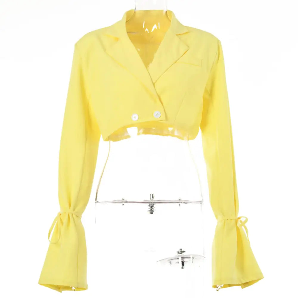 Lace Up Long Sleeve Small Suit for European Style