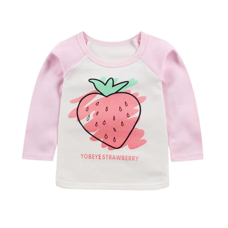 Children's Cotton Round Neck Raglan Sleeve Shirt
