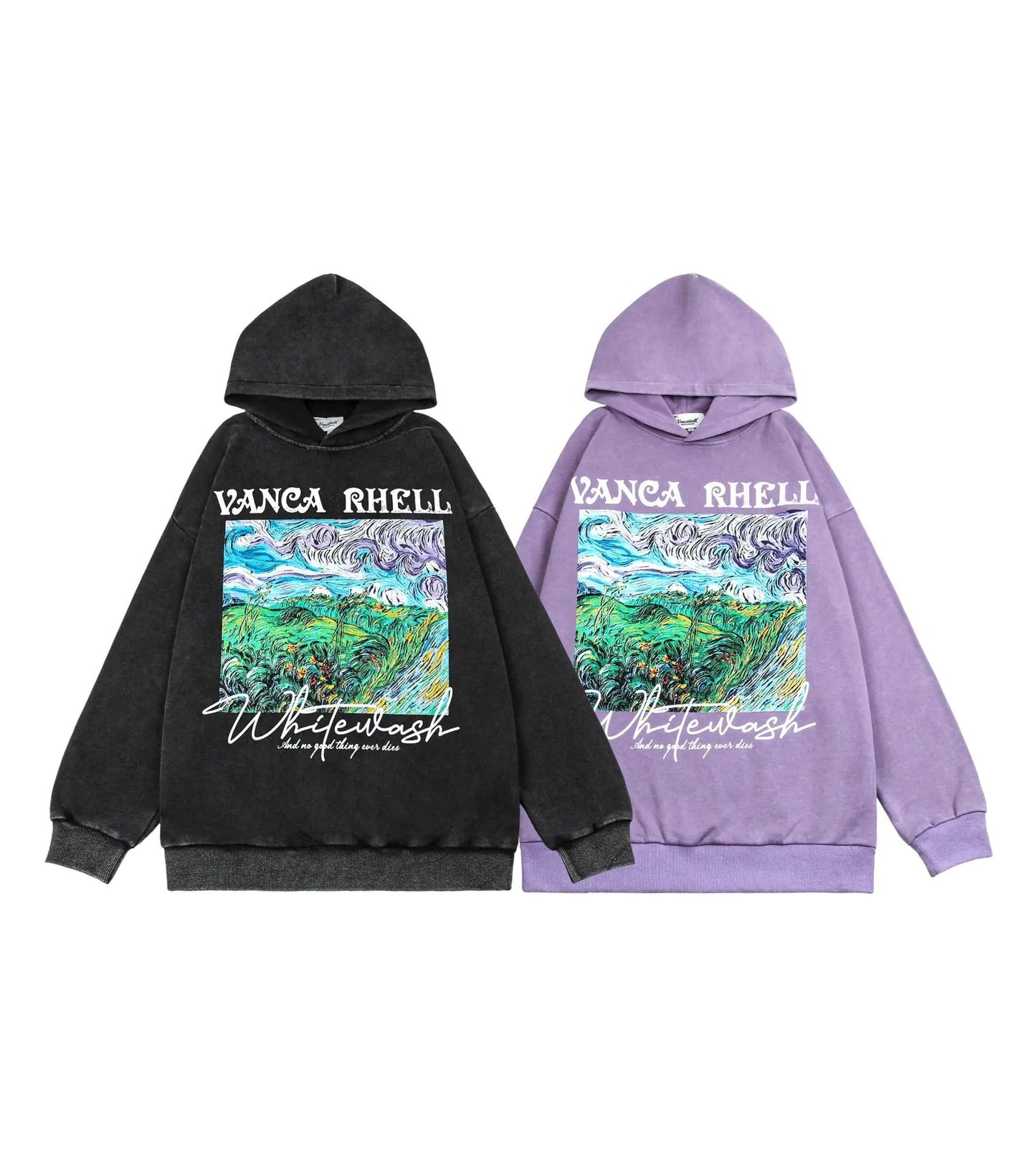 American Retro Street Style Oil Painting Hoodie