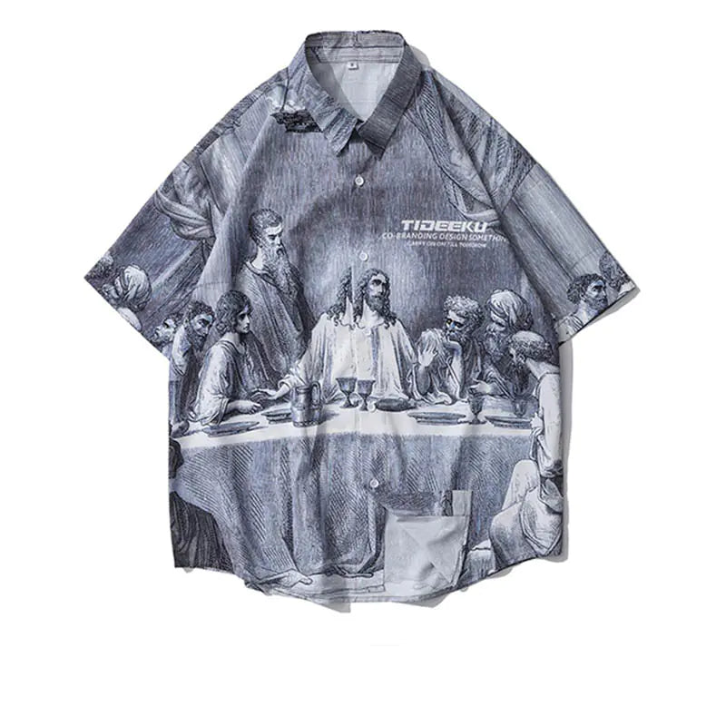 Men's Retro Printed Casual Fashion Shirt
