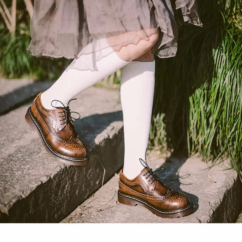 New Women's Retro Leather Oxford Shoes (British Style)