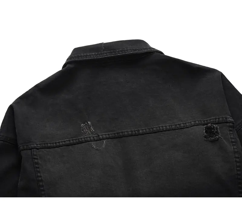 Kanye High Street Washed Distressed Denim Jacket