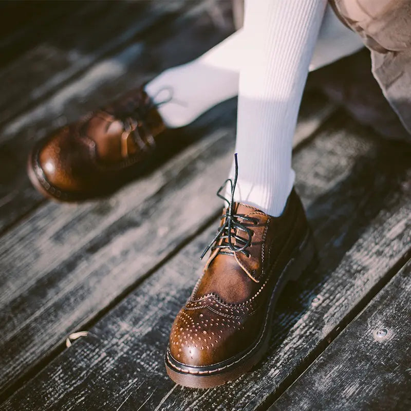 New Women's Retro Leather Oxford Shoes (British Style)
