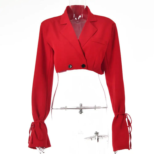 Lace Up Long Sleeve Small Suit for European Style