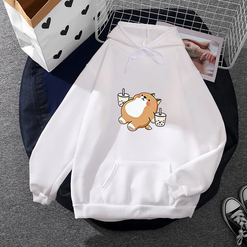 Casual Loose Round Neck Printed Sweater for All