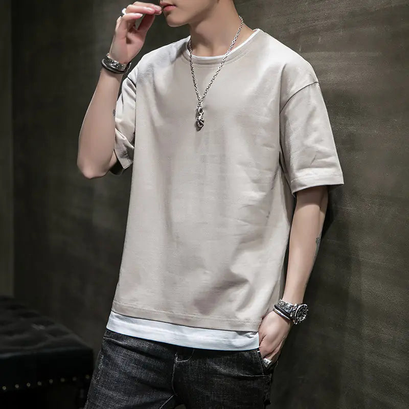 Men's Cotton Short Sleeve T-Shirt - Casual Graphic Top