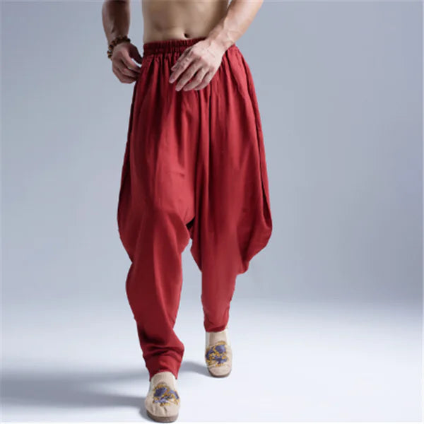 Casual Arc Pants with Ethnic Lantern Style