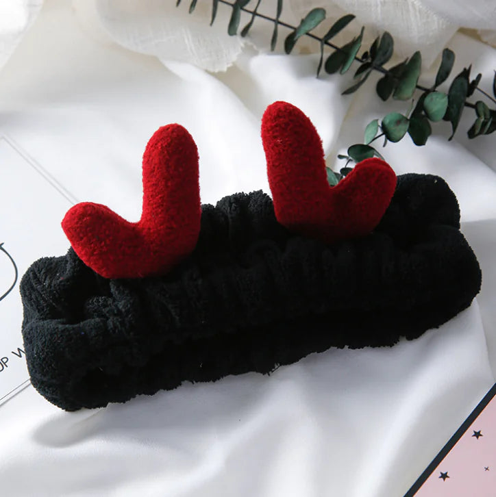 Deer Antler Face Wash Headband and Hair Accessory