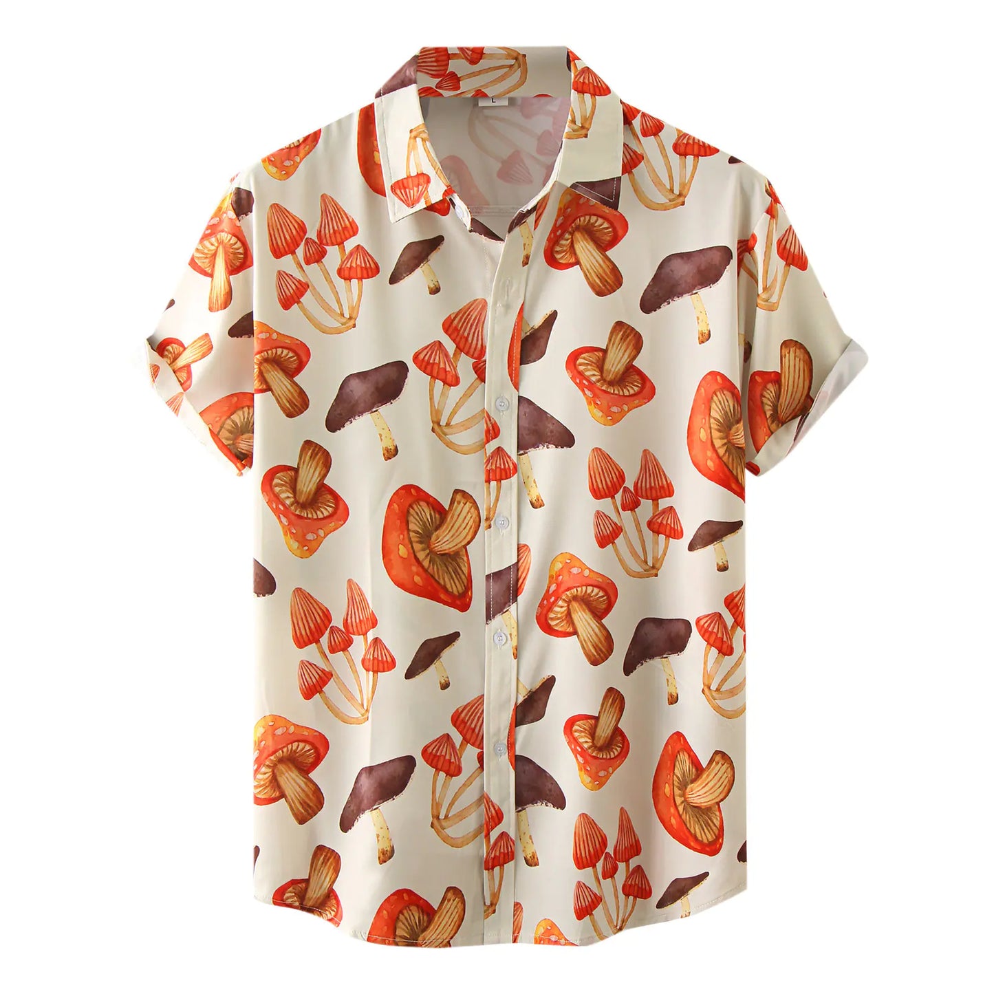 Men's Slim-fit Hawaiian Floral Short-sleeved Shirt