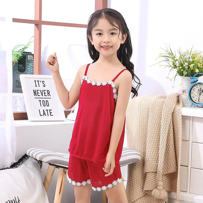 Cute Children’s Sling Pajamas for Girls