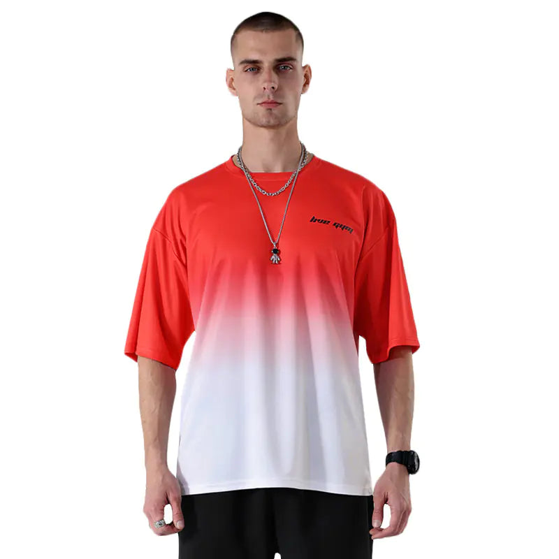 Summer Men's Plus Size Quick-Dry Ice Silk Sports T-Shirt