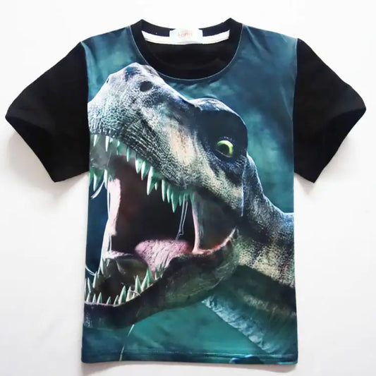 Cartoon Boy Round Neck Short Sleeve T-Shirt