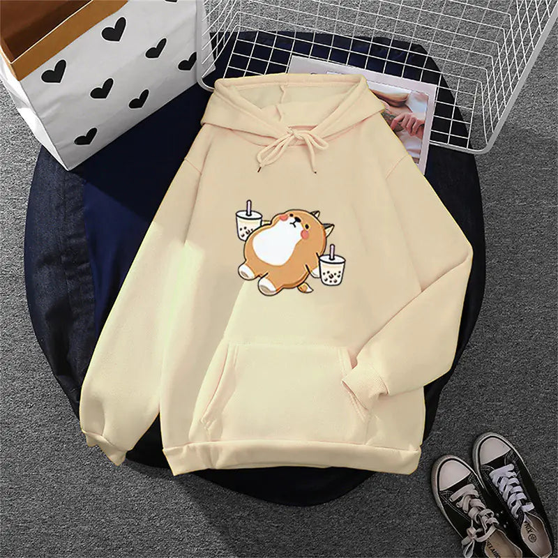 Casual Loose Round Neck Printed Sweater for All