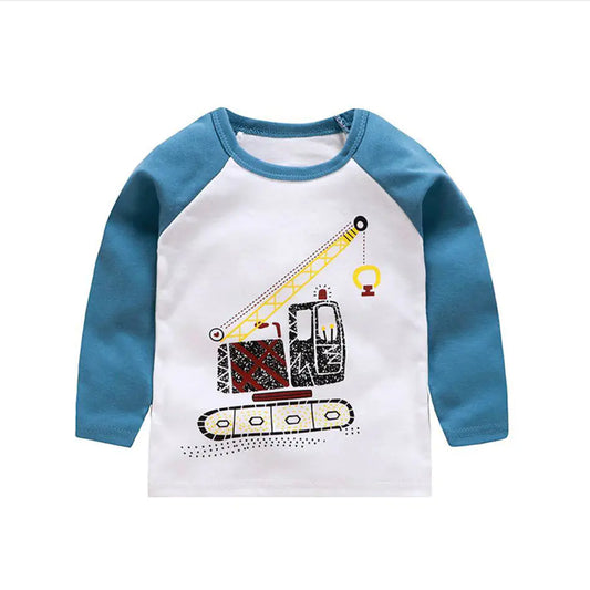 Children's Cotton Round Neck Raglan Sleeve Shirt