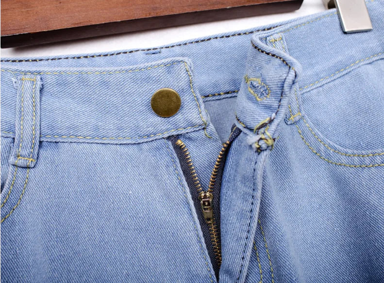 Ripped Straight Leg Loose Fit Denim Jeans