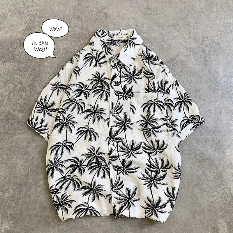 Couple's Floral Short Sleeve Hawaiian Shirts