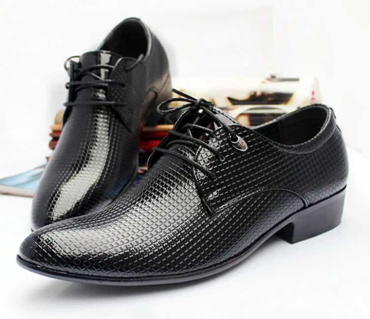 Men's Formal Leather Oxford Shoes - British Style